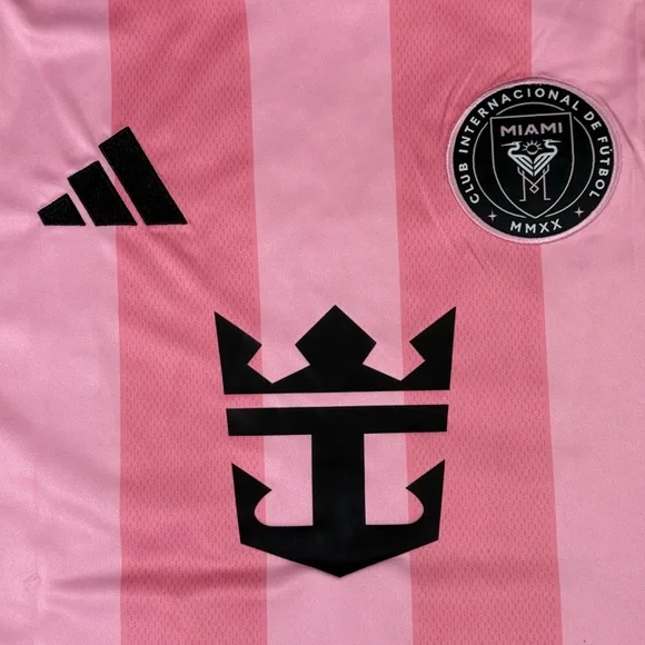 Adidas Inter Miami Lionel Messi #10 Pink Striped Jersey Adult 2025/26 Size L - Picture 7 of 10